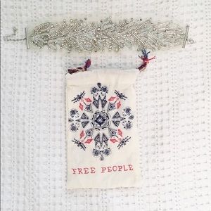 NWOT Free People Choker mesh + rhinestones